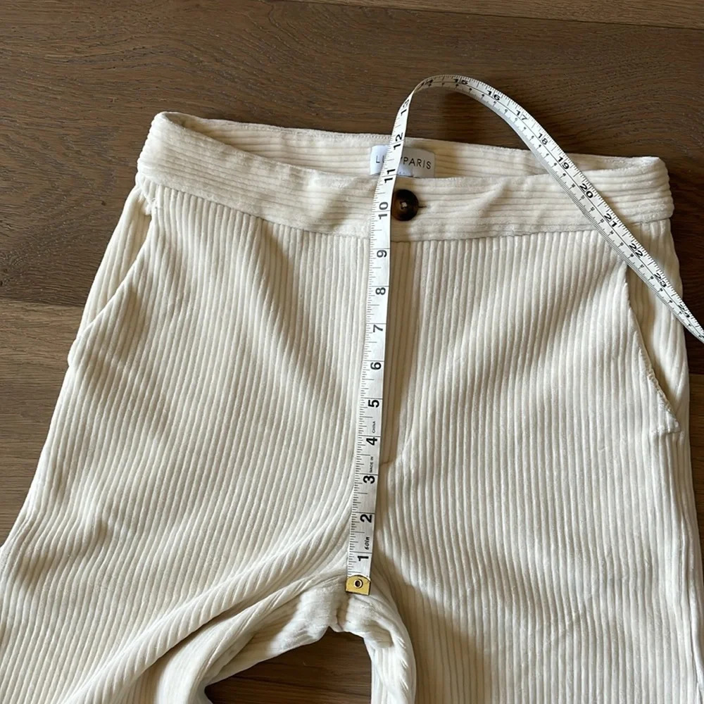 Lucy Paris Bruna Corduroy Pant Ivory Size Medium - Picture 4 of 11